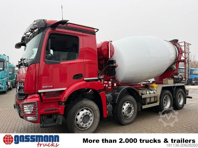 Planta mezcladora de hormigón móvil Mercedes-Benz Arocs 3243 B 8x4/4, MirrorCam, MultimediaCockpit,