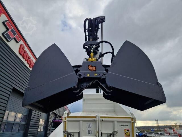 Roll-off tipper truck Renault Gamme K 440 BI-BENNE + GRUE