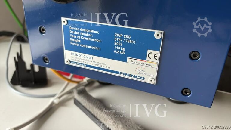 Dispositivo de prueba de engranajes de doble flanco FRENCO ZWP-28