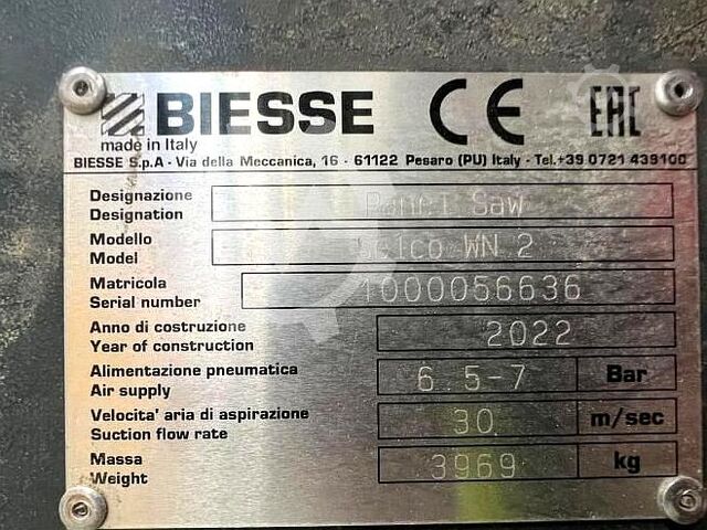 Пили для розкрою плит Biesse Selco WN2 2022 Biesse Selco WN2