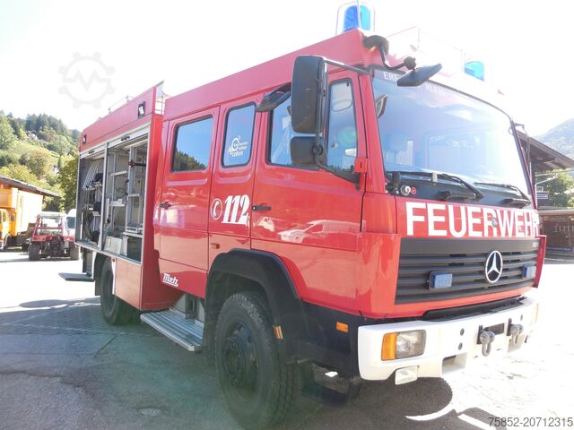 Straz pozarna/Pogotowie Mercedes-Benz 1124 AF LF 16 Löschfahrzeug Schlauchhaspel Metz Pumpe Feuerwehr