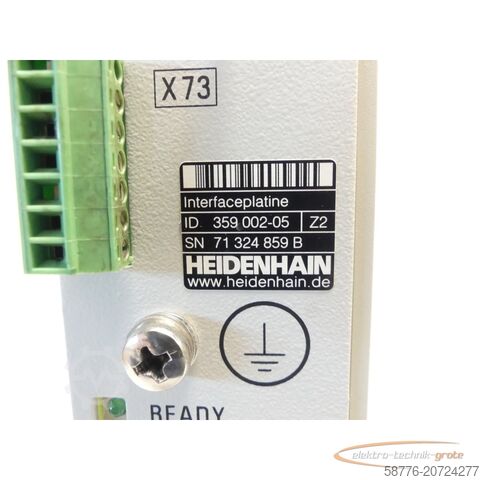 Komponen Heidenhain Heidenhain 359 002-05 Interfaceplatine SN: 71 324 859 B - generalüberholt mit 3 Monaten Gewährleistung-