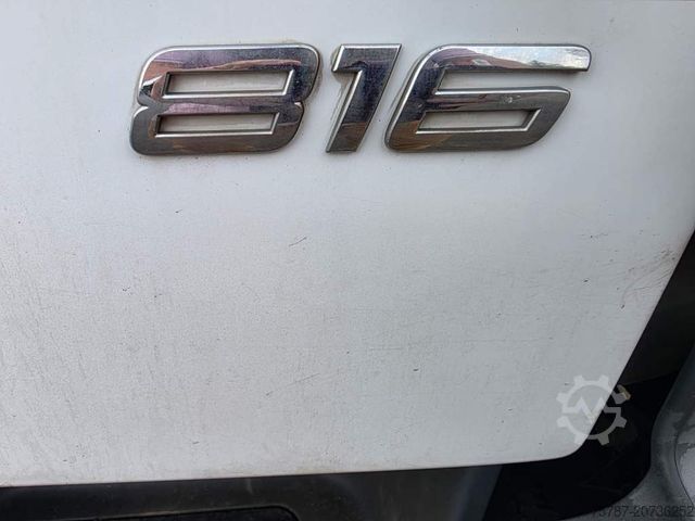 Vrachtwagen met bakwagen MERCEDES-BENZ 816 Koffer, Ladebordwand, viel in 2025 repariert