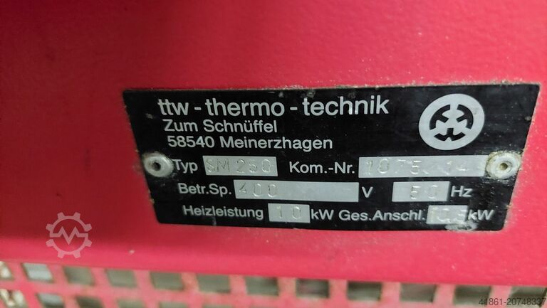 Granulu žāvētājs TTW Thermo Technik SM 250