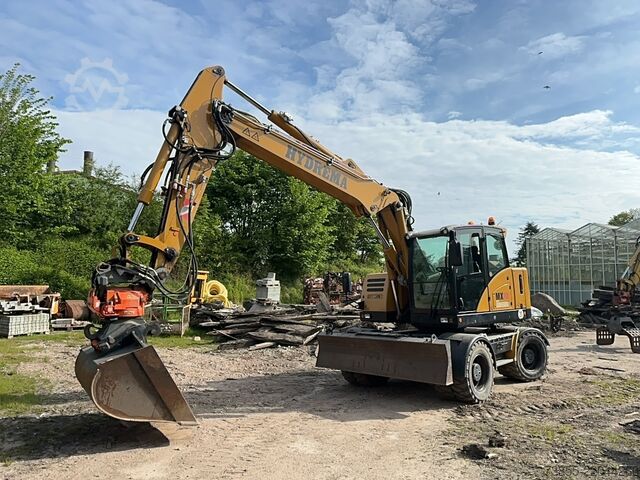 Mobilbagger Hydrema RB15-MX18 with tiltrotator, quick coupler and excavator bucket