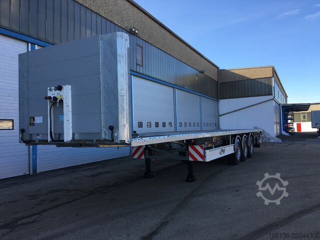 Open semitrailer Fliegl 3-Achs Plateausattel teleskopierbar