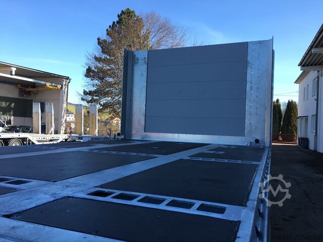 Open semitrailer Fliegl 3-Achs Plateausattel teleskopierbar