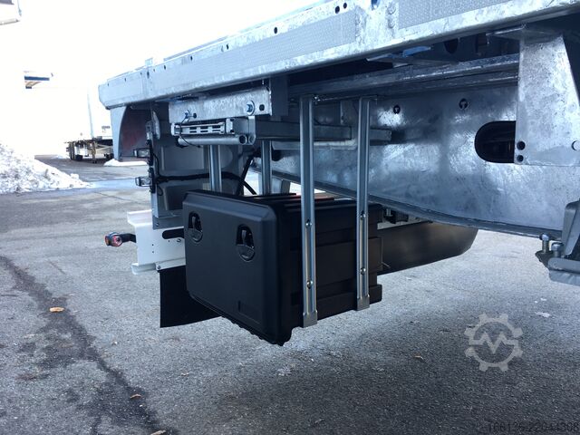 Open semitrailer Fliegl 3-Achs Plateausattel teleskopierbar