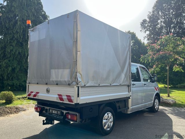 Furgão cortina de lona VOLKSWAGEN T6 PRITSCHE+PLANE DoKa AUTOMATIK KAMERA STANDHZG