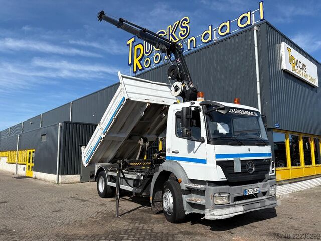 Volquete con grúa Mercedes-Benz Axor + HIAB 088 ES -3 HIDUO + TIPPER + EURO 4