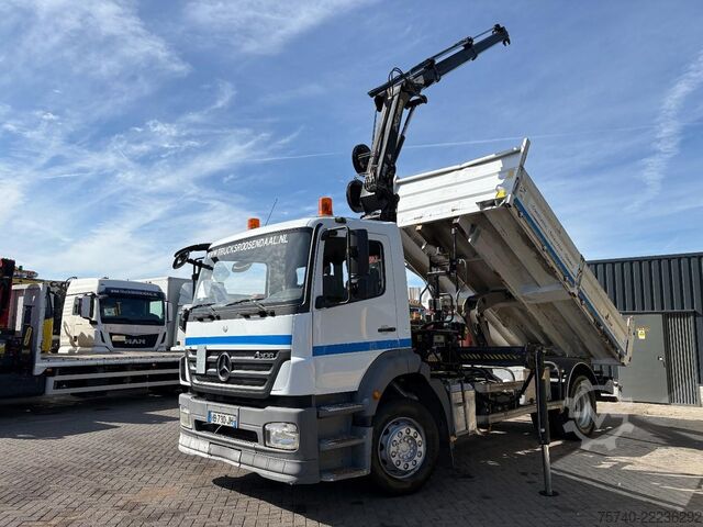 Volquete con grúa Mercedes-Benz Axor + HIAB 088 ES -3 HIDUO + TIPPER + EURO 4