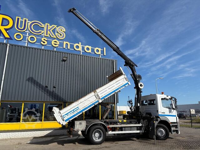 Φορτηγό γερανού Mercedes-Benz Axor + HIAB 088 ES -3 HIDUO + TIPPER + MANUAL