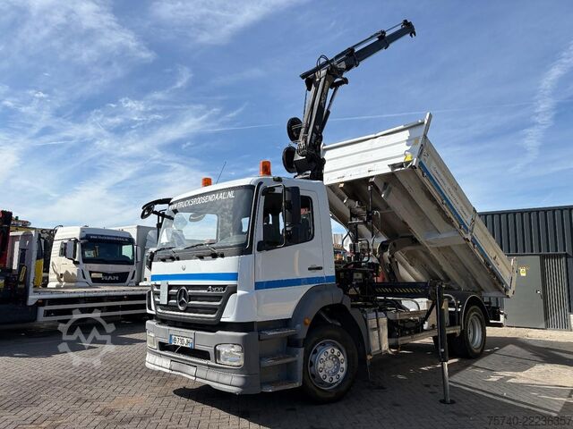 Φορτηγό γερανού Mercedes-Benz Axor + HIAB 088 ES -3 HIDUO + TIPPER + MANUAL