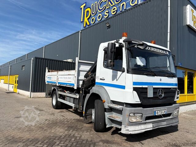 Φορτηγό γερανού Mercedes-Benz Axor + HIAB 088 ES -3 HIDUO + TIPPER + MANUAL