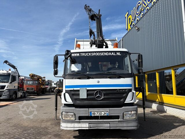 Φορτηγό γερανού Mercedes-Benz Axor + HIAB 088 ES -3 HIDUO + TIPPER + MANUAL