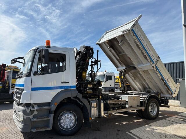 Φορτηγό γερανού Mercedes-Benz Axor + HIAB 088 ES -3 HIDUO + TIPPER + MANUAL