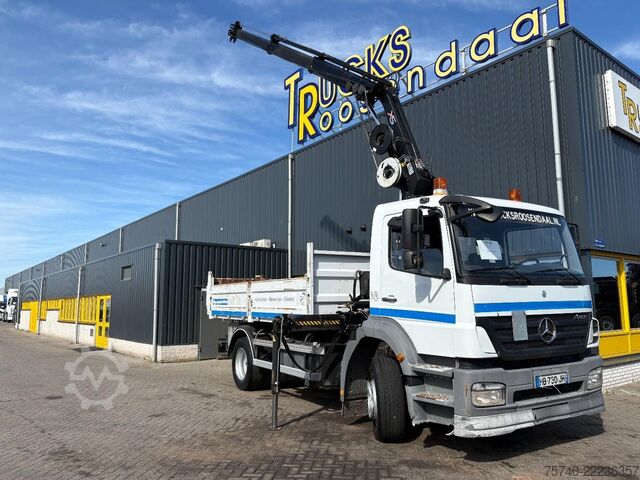 Φορτηγό γερανού Mercedes-Benz Axor + HIAB 088 ES -3 HIDUO + TIPPER + MANUAL