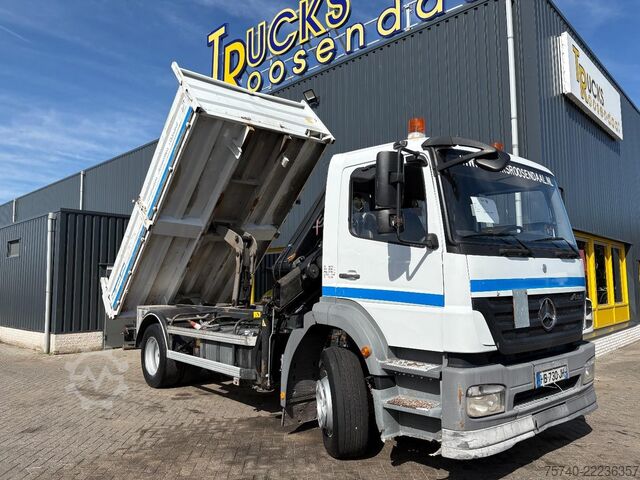 Φορτηγό γερανού Mercedes-Benz Axor + HIAB 088 ES -3 HIDUO + TIPPER + MANUAL