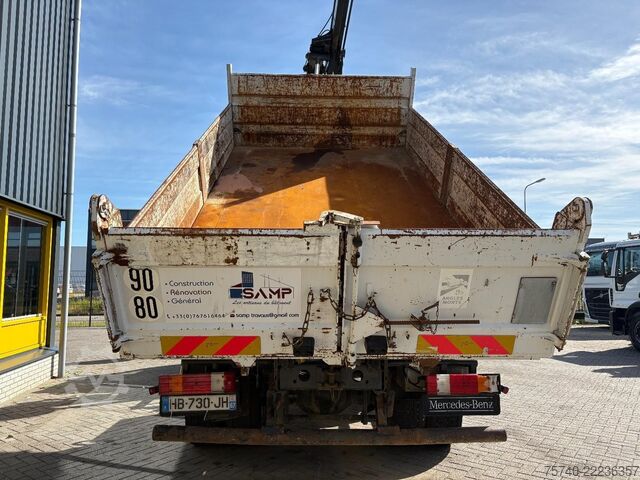 Φορτηγό γερανού Mercedes-Benz Axor + HIAB 088 ES -3 HIDUO + TIPPER + MANUAL