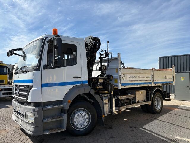 Φορτηγό γερανού Mercedes-Benz Axor + HIAB 088 ES -3 HIDUO + TIPPER + MANUAL