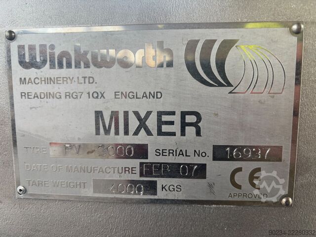 Tangki proses stainless steel Winkworth PV3000 bekas, kapasitas 3.000 liter WINKWORTH PV3000