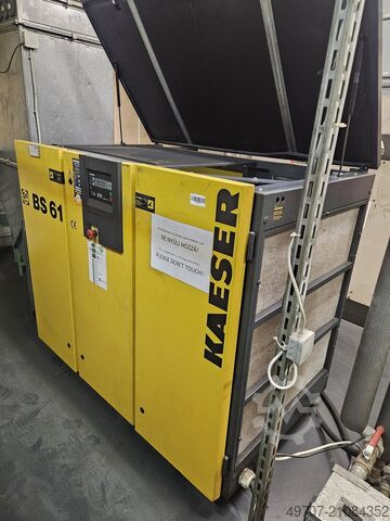Vidali kompresör 37 kW 6,1 m³/dak KAESER BS61 37kw 6,1m3/min 7,5bar. 