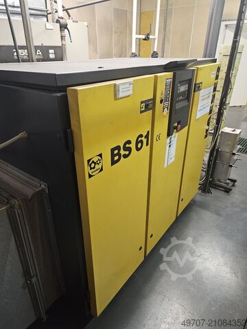 Vidali kompresör 37 kW 6,1 m³/dak KAESER BS61 37kw 6,1m3/min 7,5bar. 