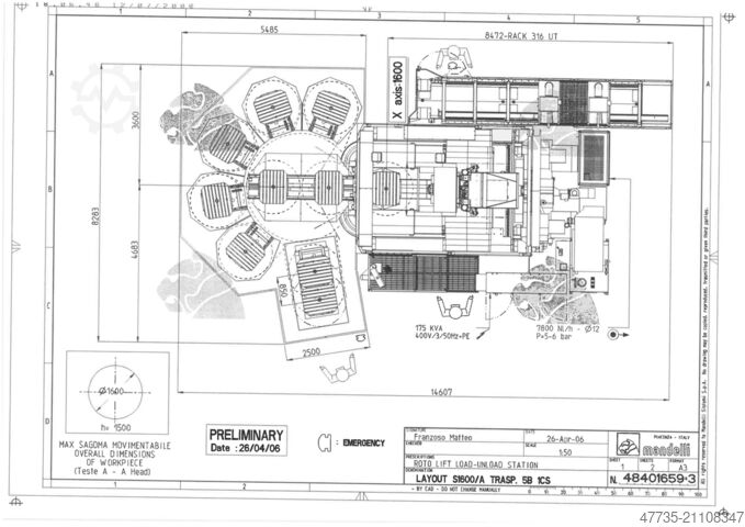 Centro di lavorazione universale MANDELLI Spark 1600 AT,A70/1400