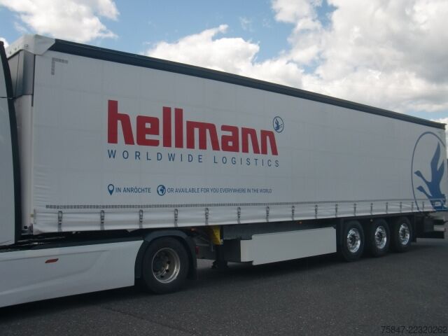 Semirremolque abierto con toldo Schmitz SCS 24/L-13.62 EB Hubdach Alus Liftachse