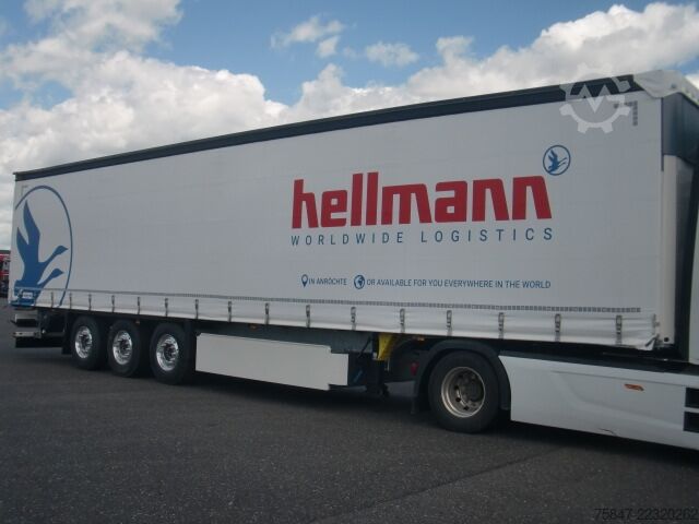 Semirremolque abierto con toldo Schmitz SCS 24/L-13.62 EB Hubdach Alus Liftachse