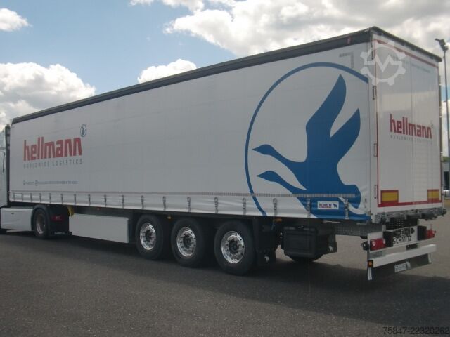 Semirremolque abierto con toldo Schmitz SCS 24/L-13.62 EB Hubdach Alus Liftachse