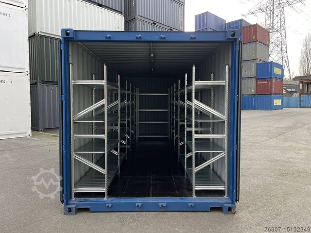 Lukket stålbeholder Other 20’ DV mit Fachbodenregalen, Licht, Tür