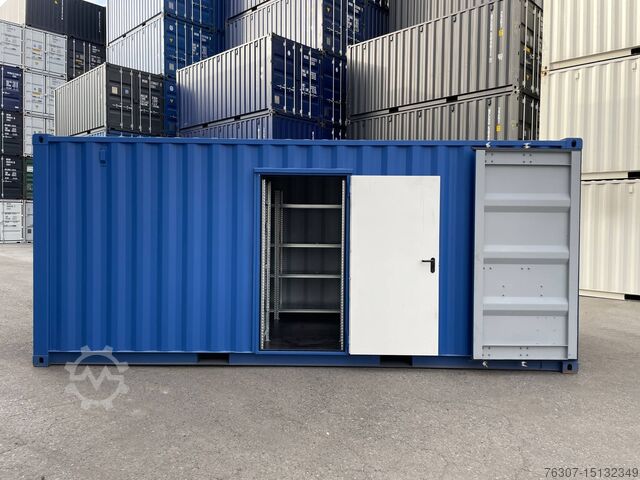 Lukket stålbeholder Other 20’ DV mit Fachbodenregalen, Licht, Tür