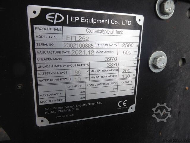 Elektrinis keturių ratų krautuvas EP EP Equipment EFL252