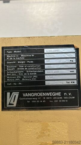 širokopásová brúska Vertongen M-300 Combi