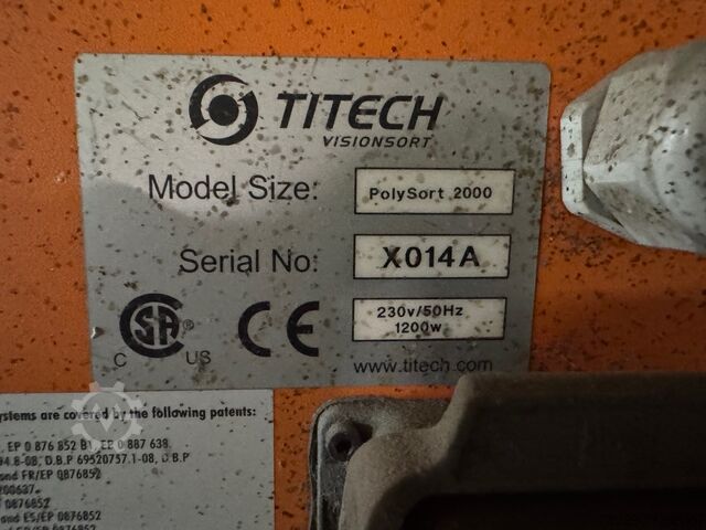 Sorting line with Tomra NIR Tomra NIR Polysort 2000