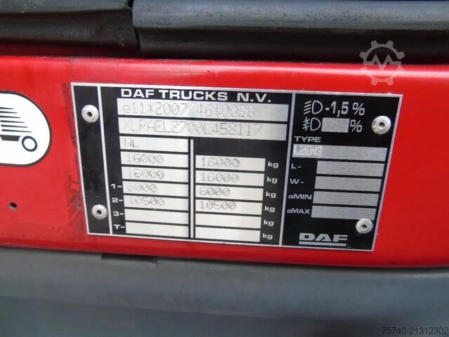 Transport frigorifique DAF LF 220 + CARRIER SUPRA 850 + 16T + EURO 6