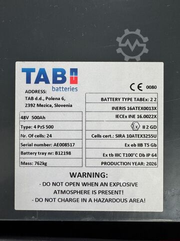 E 16 - 386 / 02 Evo * Atex EX * Proplan 2G / Z1 * НОВИЙ акумулятор !! LINDE E 16 - 386 / 02 Evo * Atex EX * Proplan 2G / Z1 * NEW battery !!
