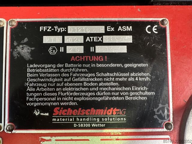 D 1216 ASM * Atex EX * 2G / Z1 * UUSI akku !! SICHELSCHMIDT D 1216 ASM * Atex EX  * 2G / Z1 * NEW battery !!
