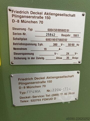 CNC Fräsmaschine, Werkzeugfräsmaschine mit Handrädern und Bahnsteuerung GRUNDIG Contur 2, Fräsmaschi DECKEL FP 4 MA