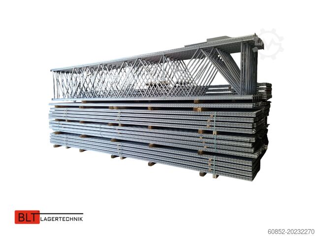 Nagy teherbírású polc ca. 30,8 lfm. Dexion P90 Palettenregale H:6,5m Fachlast: 3000kg Schwerlastregale