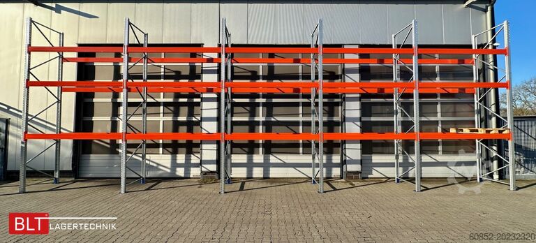 Estante de alta resistencia ca. 14 lfm. Palettenregale H: 500cm Fachlast: 4500 kg , 60 Palettenplätze