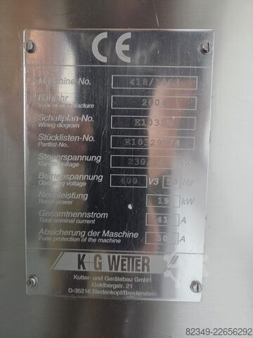 Máy chế biến thịt Fleischwolf K+G Wetter WW-130