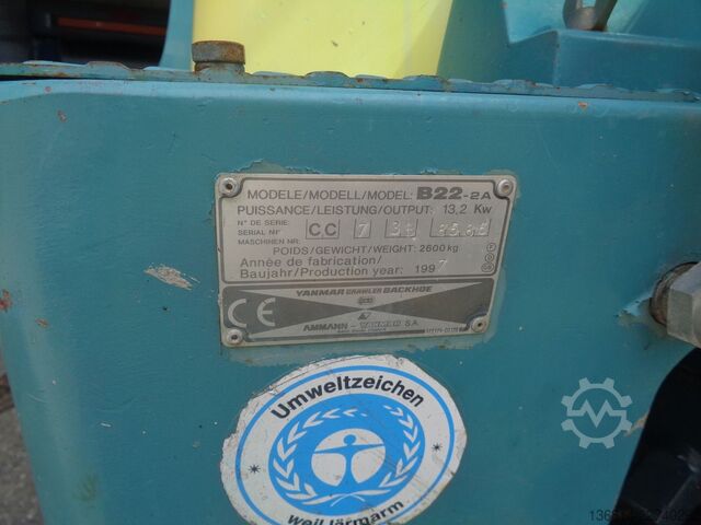 Miniekskavaator YANMAR B22-2A mech. SW