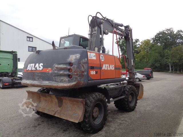 Ratasekskavaator ATLAS 150W Lehnhoff MS10-3 + Schaufel Klima