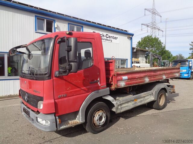 Platvorm-kallur MERCEDES-BENZ Atego 816 K Blatt EU4 Meiller Kipper