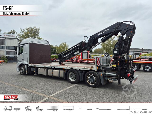 LKW mit Pritsche (offen) MERCEDES-BENZ 2546 L 6X2 ACTROS, Pritsche, MKG HLK 531