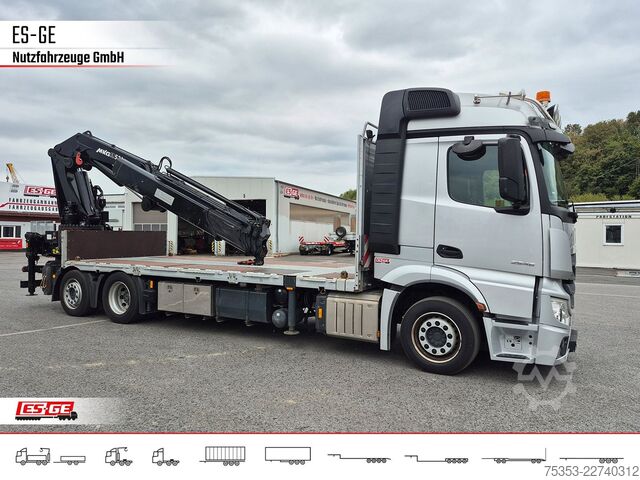 LKW mit Pritsche (offen) MERCEDES-BENZ 2546 L 6X2 ACTROS, Pritsche, MKG HLK 531