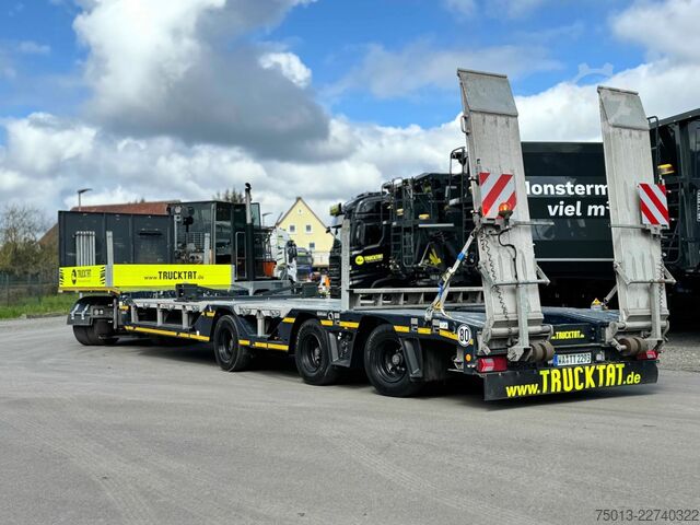 Low loader semitrailer GOLDHOFER Tele, Radmulden, Baggerstielmulde, MIETEN?