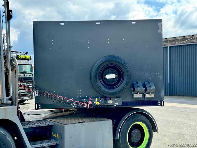 Low loader semitrailer GOLDHOFER Tele, Radmulden, Baggerstielmulde, MIETEN?